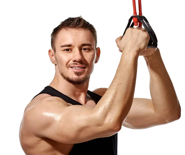 Kauçuk genişletici ile kas adam