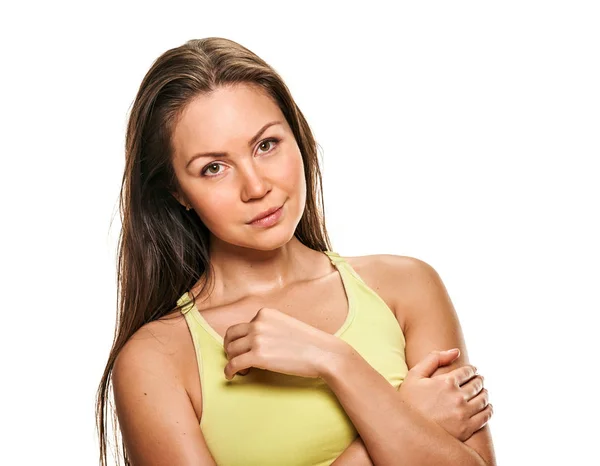 Beauty fitness woman close portrait — Stock Photo, Image