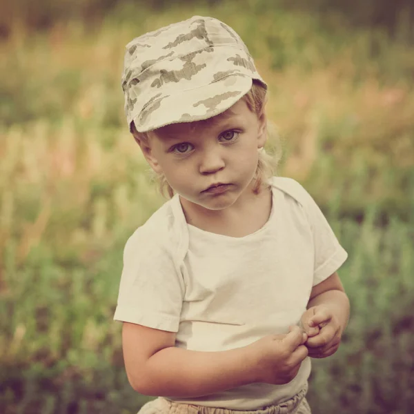 Cute boy in park — Stock Photo, Image