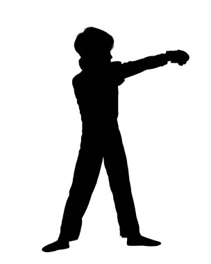 Küçük dövüşçünün silueti