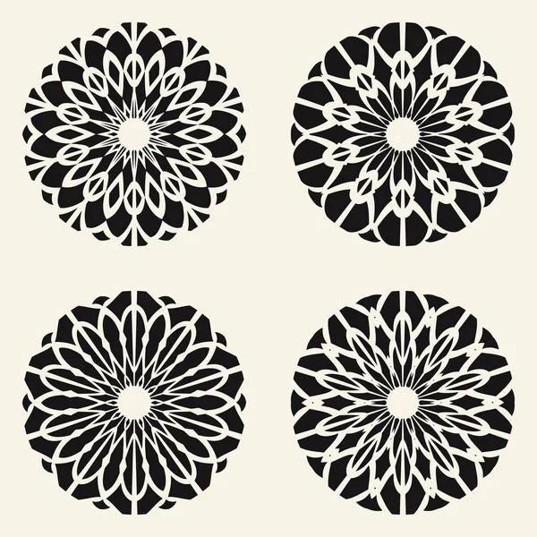 Formes géométriques abstraites _ 0004 _ chrysanthème . — Image vectorielle