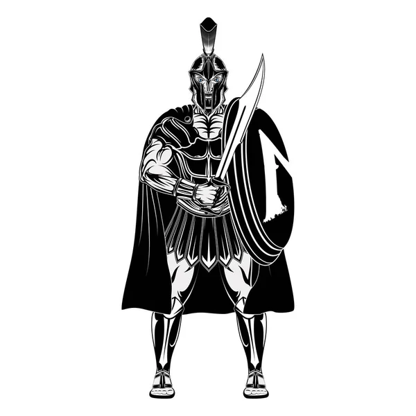 Sparta _ warrior _ 0001 — Vector de stock
