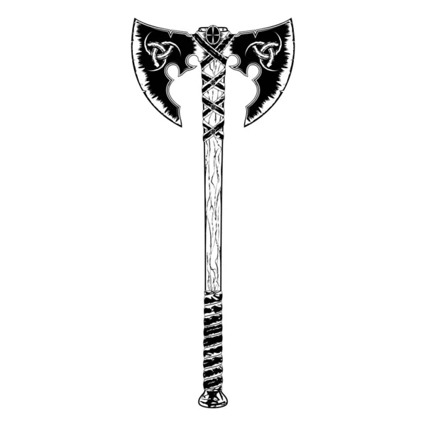 Warrior axe 0003 — Stock Vector