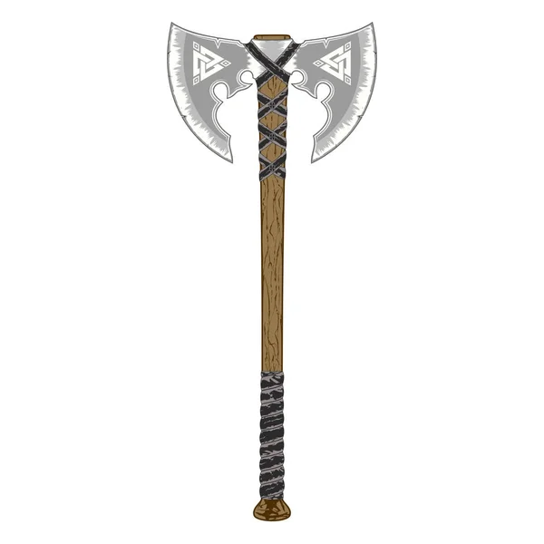 Warrior axe 0004_col — Stock Vector