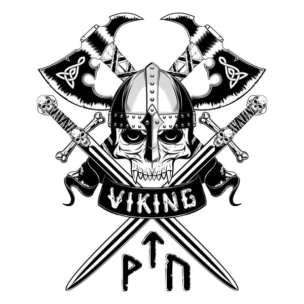 Viking _ Sword _ Skroll _ Axe — Archivo Imágenes Vectoriales