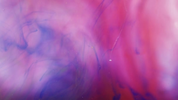 Yakın Plan Çekim Suyun Içinde Rengarenk Guaj Bulutları Ağır Çekimde — Stok video