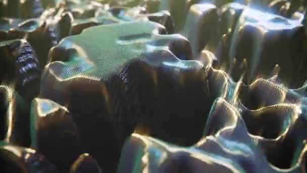 Videodreieckstunnel Abstrakte Bewegliche Flüssigkeit Visuelle Illusionen Bewegte Wellen Psychedelische Abstraktion — Stockvideo