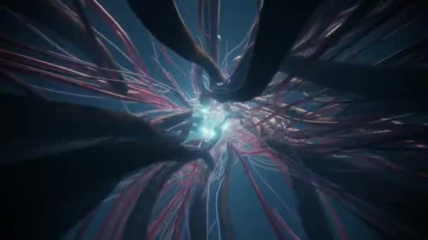 Túnel Triángulo Vídeo Líquido Móvil Abstracto Ilusiones Visuales Ondas Movimiento — Vídeo de stock