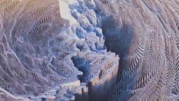 Video Triangle Tunel Абстрактная Движущаяся Жидкость Визуальные Иллюзии Движущиеся Волны — стоковое видео