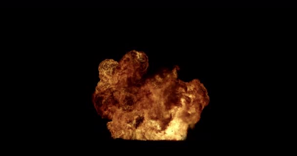高速カメラでの火災爆発撮影 黒で隔離された超スローモーションでの火災ライン 炎の点火と燃焼 スローモーション 黒い背景に本物の炎のラインが点火 — ストック動画