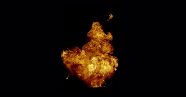 用高速相机拍摄火爆 火线在超慢速运动中与黑色隔离 火焰点燃和燃烧 慢动作 一条真正的火线在黑色的背景上点燃 — 图库视频影像