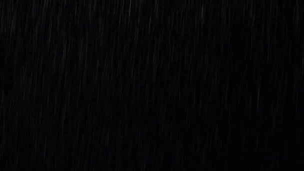 Loop Rain Drops Falling Alpha Real Rain High Quality Thunder — Stockvideo