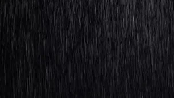 Loop Rain Drops Falling Alpha Lluvia Real Trueno Alta Calidad — Vídeos de Stock
