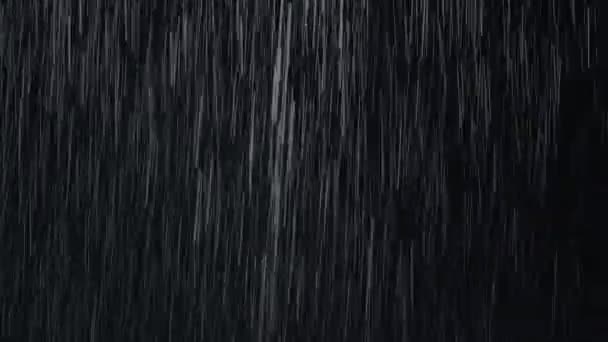 Loop Rain Drops Falling Alpha Real Rain High Quality Thunder — Stockvideo