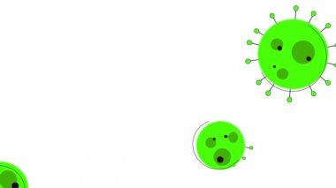 Kanın mikroskop altında grip COVID-19 virüs hücresinin görüntüsü. Coronavirus Covid-19 salgını geçmişi. Hastalık hücresi ile birlikte salgın sağlık riski konsepti.