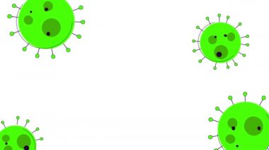 Kanın mikroskop altında grip COVID-19 virüs hücresinin görüntüsü. Coronavirus Covid-19 salgını geçmişi. Hastalık hücresi ile birlikte salgın sağlık riski konsepti.