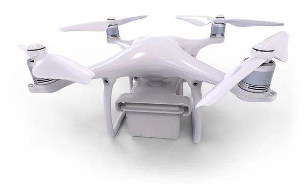 Drone with plastic container — Stock Photo, Image