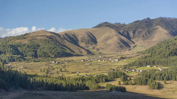 La vallée de Phobjikha. Royaume du Bhoutan — Photo