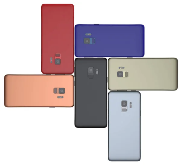 Several generic smartphones — Stock Photo, Image