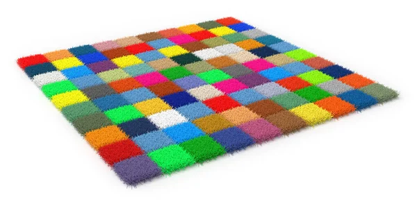 Échantillons Tapis Colorés Isolés — Photo