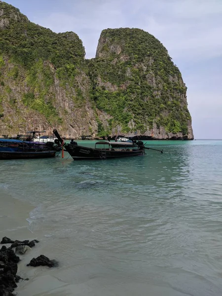 Thailand Phi Phi Islands Photo Boat — Stock Photo, Image