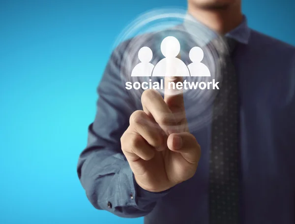 Virtual icon of social network — Stock Photo, Image