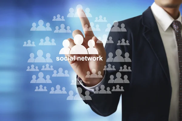 Ikonen för den virtuella socialt nätverk — Stockfoto