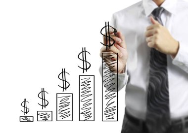 işadamı çizim büyüyen grafik