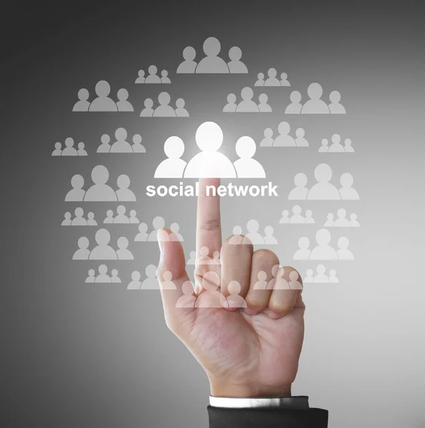 社会的ネットワークの仮想のアイコン — ストック写真