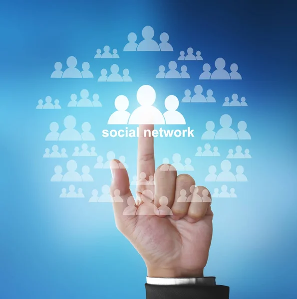 Icona virtuale del social network — Foto Stock