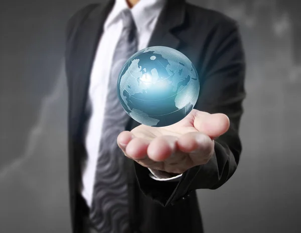 Globe ,earth in human hand — Stock Photo, Image