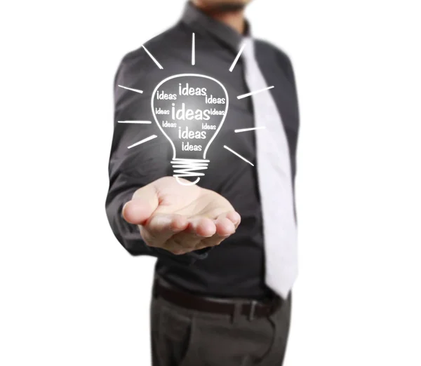 Hands holding light bulb — Stock Photo, Image