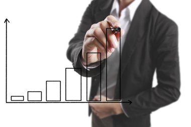 işadamı çizim büyüyen grafik