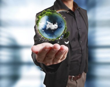 Dünya, insan eli, Nasa tarafından sağlanan görüntü Earth earth