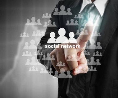 Sosyal networ dokunaklı sanal simge