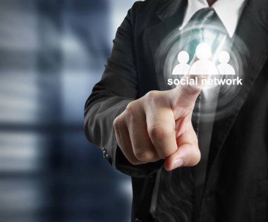 Sosyal networ dokunaklı sanal simge