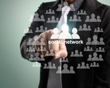 Sosyal networ dokunaklı sanal simge