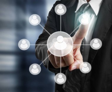 Sosyal networ dokunaklı sanal simge