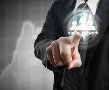 Sosyal networ dokunaklı sanal simge