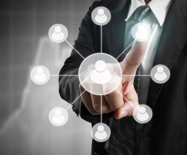 Sosyal networ dokunaklı sanal simge