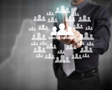 Sosyal networ dokunaklı sanal simge