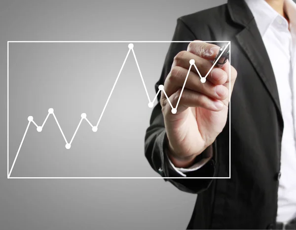 Dibujo gráficos gráfico de crecimiento —  Fotos de Stock