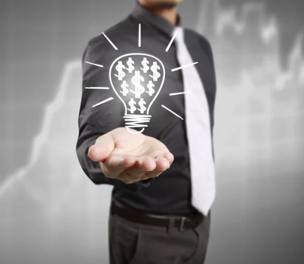 Hands holding light bulb — Stock Photo, Image