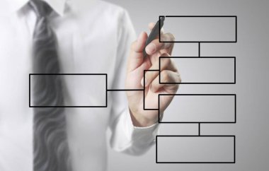 Beyaz tahta üzerinde çizim grafik