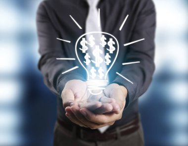  iş kişi holding ampul 