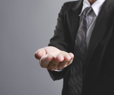 Adam boş açık eller iş