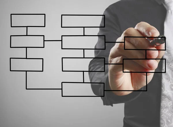 Kézi rajz diagram — Stock Fotó