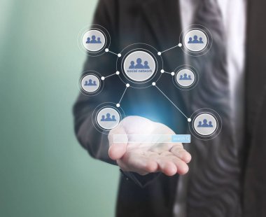 bir sosyal ağ sanal simge