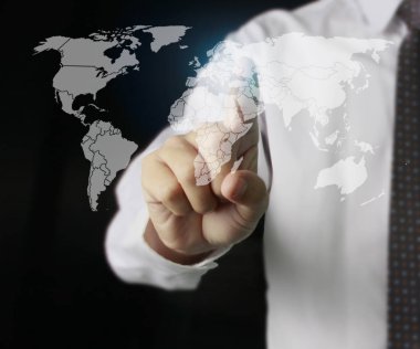 El dokunmatik sanal simge sosyal ağ