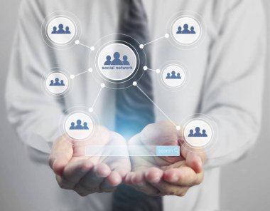 bir sosyal ağ sanal simge